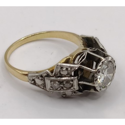 703 - An 18ct gold and diamond solitaire ring, ring size I