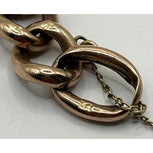 718 - A 9ct gold bracelet, with a heart shape padlock clasp, 14.4 g