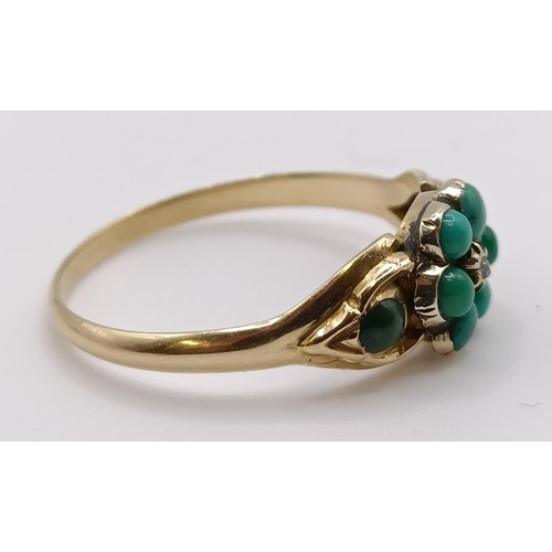 731 - A 9ct gold and turquoise ring, a 9ct gold and diamond ring, a pair of gold plated cufflinks, and a s... 