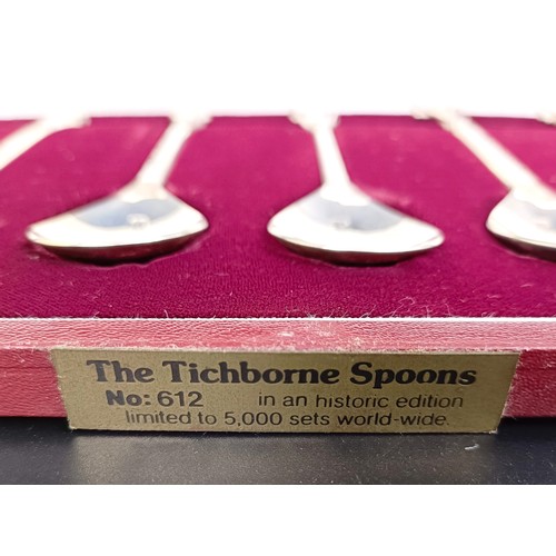 108 - A set of twelve Elizabeth II commemorative spoons, The Tichborne Celebrities, 8.2 ozt, cased, with p... 