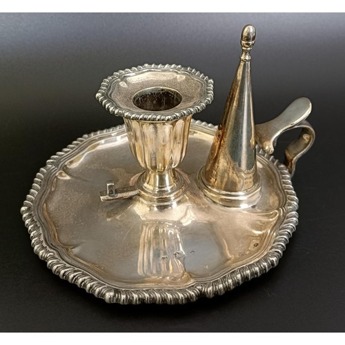 176 - A 19th century silver plated chamberstick