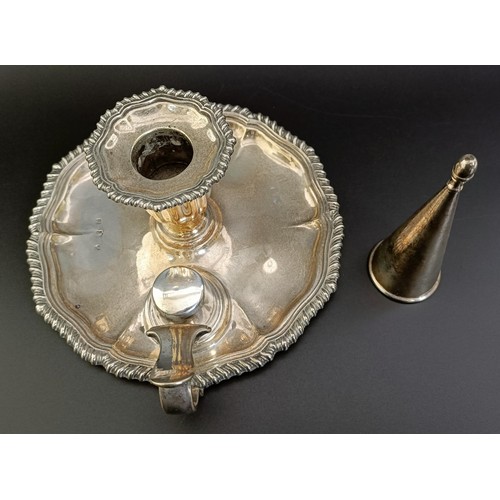 176 - A 19th century silver plated chamberstick