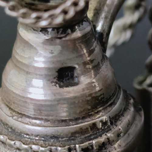 181 - ***Regretfully Withdrawn*** A Syrian, Aleppo silver coloured metal novelty hookah, 12 cm high