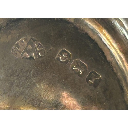 153 - A George VI silver oil lamp, Birmingham 1948, 3.2 ozt, 9 cm high