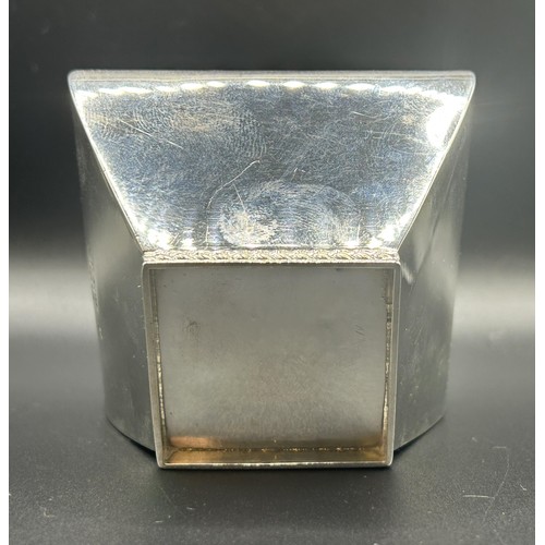 155 - A Victorian silver tea caddy, inscribed, London 1898, 3.5 ozt, 7 cm high