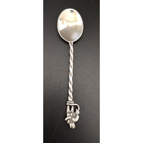 188 - A George III silver Old English pattern caddy spoon, two other caddy spoons, and four salt spoons, v... 