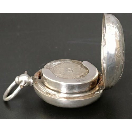 201 - An Edward VII silver sovereign case, engraved Parkstone School 1907-1912, 15.6 g (all in)