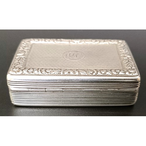 208 - A Victorian silver snuff box, London 1870, 64.8 g, 6 cm wide