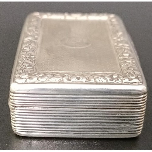 208 - A Victorian silver snuff box, London 1870, 64.8 g, 6 cm wide