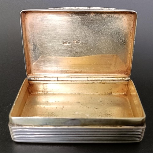 208 - A Victorian silver snuff box, London 1870, 64.8 g, 6 cm wide