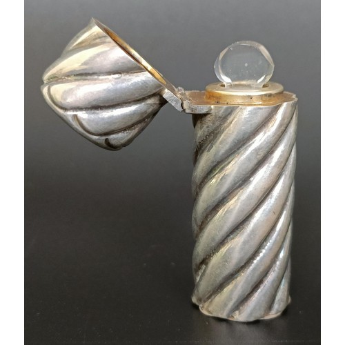 214 - A Victorian silver scent bottle, London 1889, cased