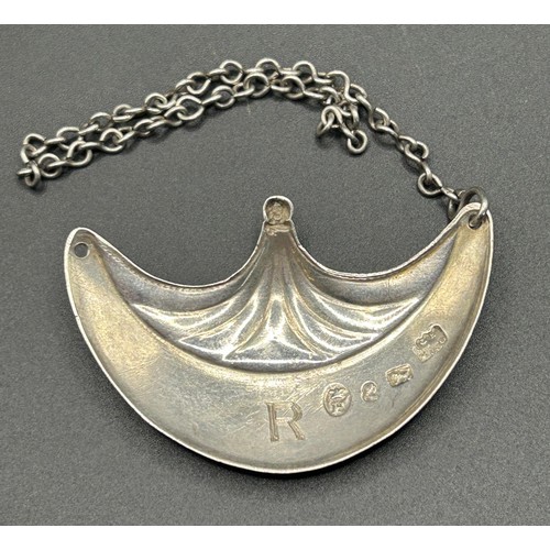 215 - A George III silver decanter label, Bucella, initialled, Sheffield 1803, 6.8 g