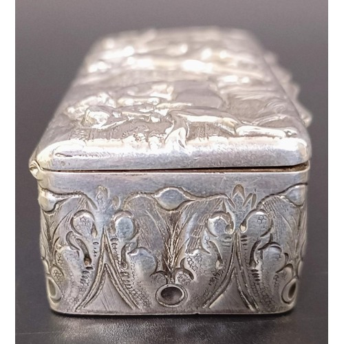 228 - A late Victorian snuff box, embossed with figure of centaur and other figures, Chester 1897, 62.9 g,... 