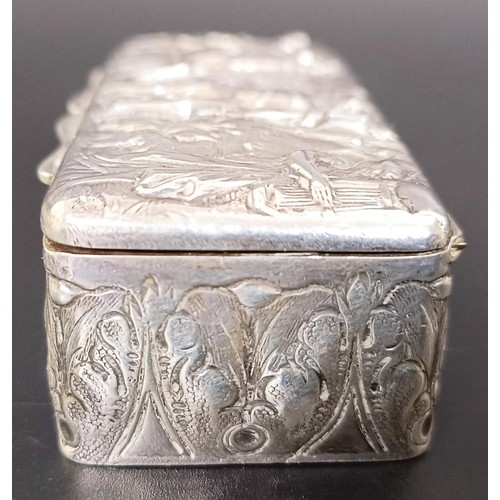 228 - A late Victorian snuff box, embossed with figure of centaur and other figures, Chester 1897, 62.9 g,... 