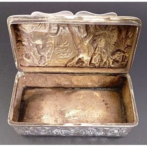 228 - A late Victorian snuff box, embossed with figure of centaur and other figures, Chester 1897, 62.9 g,... 