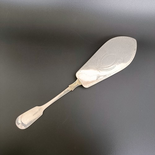 233 - A Victorian Irish fish slice, Dublin 1885, 6.1 ozt