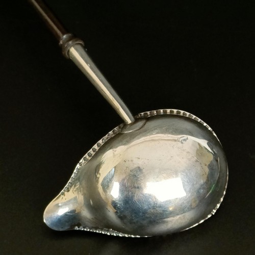 359 - A George III silver toddy ladle, London 1782, 1.84 ozt (all in)