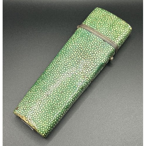 236 - A shagreen etui case, 13 cm high