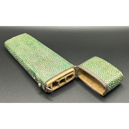 236 - A shagreen etui case, 13 cm high