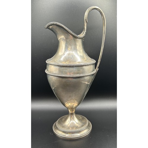 370 - A George III silver jug, monogrammed, Hester Bateman, London 1782, 6.5 ozt, 19 cm high