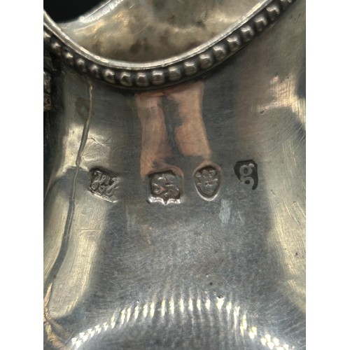 370 - A George III silver jug, monogrammed, Hester Bateman, London 1782, 6.5 ozt, 19 cm high