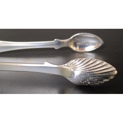 372 - A pair of Victorian Scottish silver sugar tongs, Edinburgh 1844, 1.5 ozt