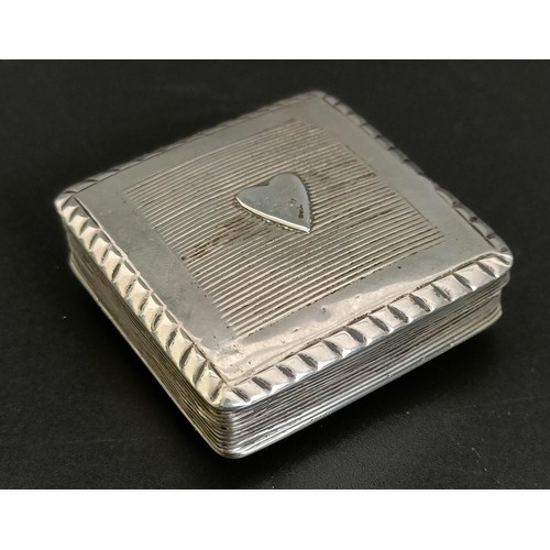 244 - A Dutch silver coloured metal box, initialled, 24.3 g, 4.5 cm high