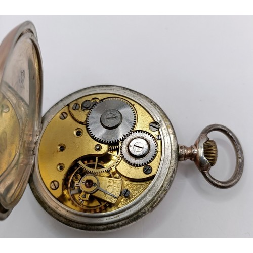 907 - An Omega open face pocket watch, and another, Zenith (2)