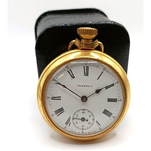 908 - A gentleman's stainless steel Poljot wristwatch, and an Ingersoll open face pocket watch (2)