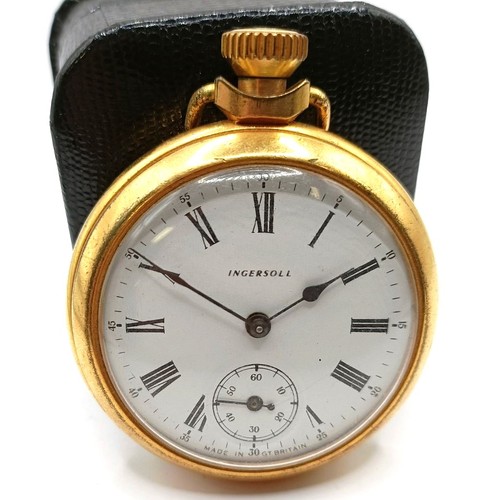 908 - A gentleman's stainless steel Poljot wristwatch, and an Ingersoll open face pocket watch (2)