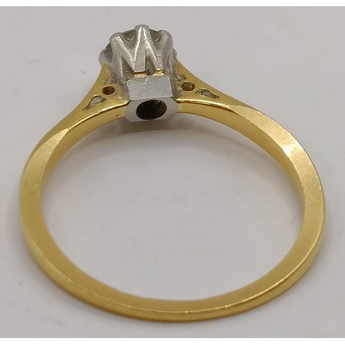 630 - A diamond solitaire ring, ring size J Provenance:  Sold on behalf of Dorset Wildlife Trust