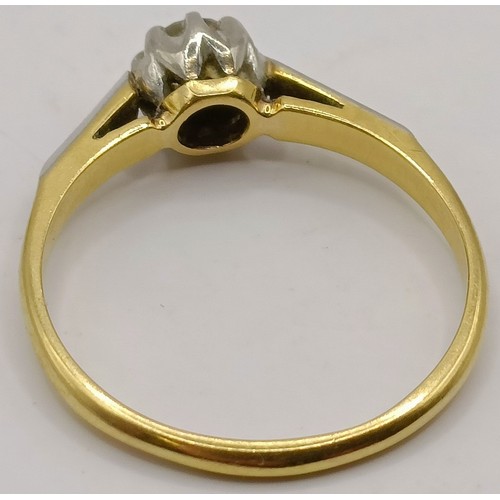 642 - An 18ct gold and diamond solitaire ring, ring size M Provenance:  Sold on behalf of Dorset Wildlife ... 