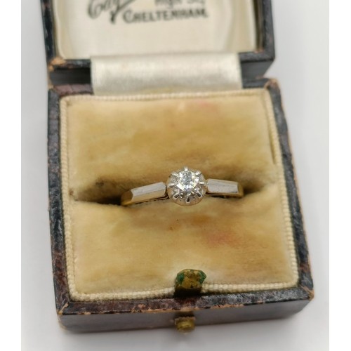 642 - An 18ct gold and diamond solitaire ring, ring size M Provenance:  Sold on behalf of Dorset Wildlife ... 