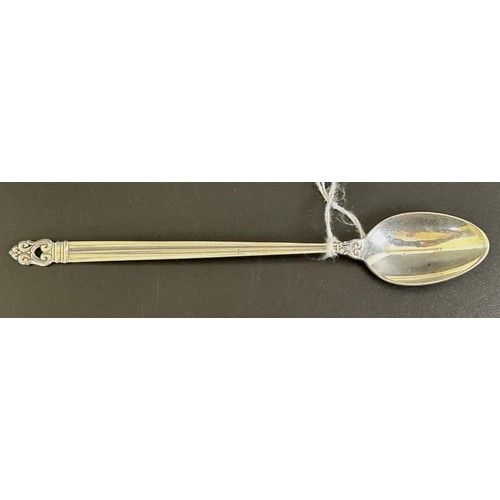 40 - A Royal Danish silver cocktail spoon, 1.1 ozt