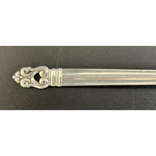 40 - A Royal Danish silver cocktail spoon, 1.1 ozt...