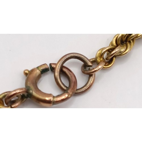 780 - A yellow metal chain Provenance:  Sold on behalf of Dorset Wildlife Trust