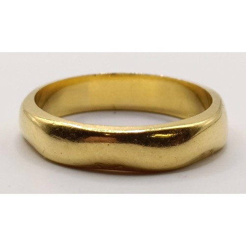 740 - A 22ct gold wedding band, ring size J, 4.5 g Provenance:  Sold on behalf of Dorset Wildlife Trust... 