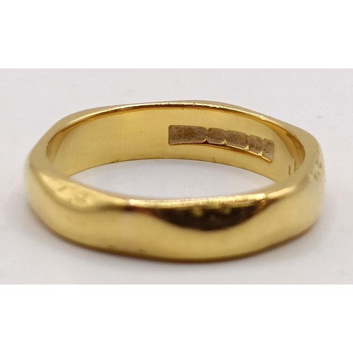 740 - A 22ct gold wedding band, ring size J, 4.5 g Provenance:  Sold on behalf of Dorset Wildlife Trust... 