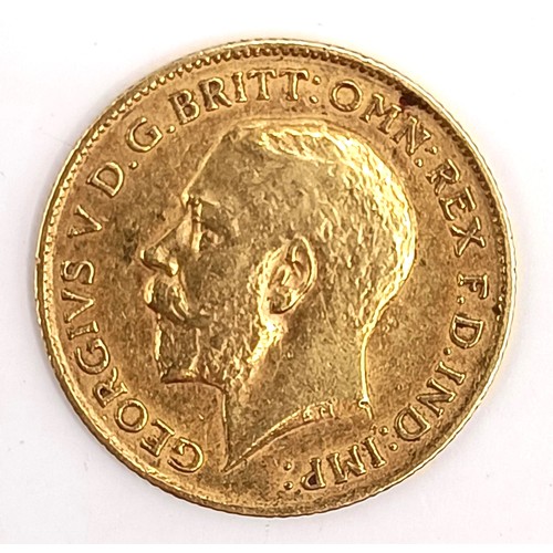 737 - A George V half sovereign, 1911 Provenance:  Sold on behalf of Dorset Wildlife Trust