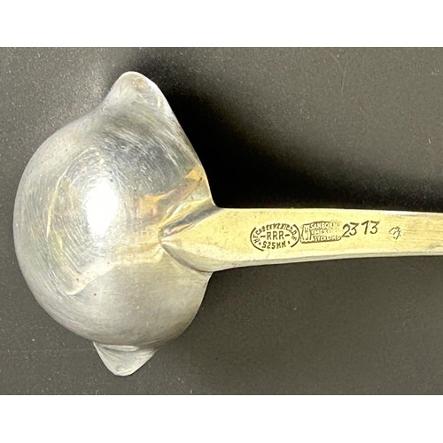 315 - A Mexican silver Georg Jensen style sauce ladle, 1.6 ozt