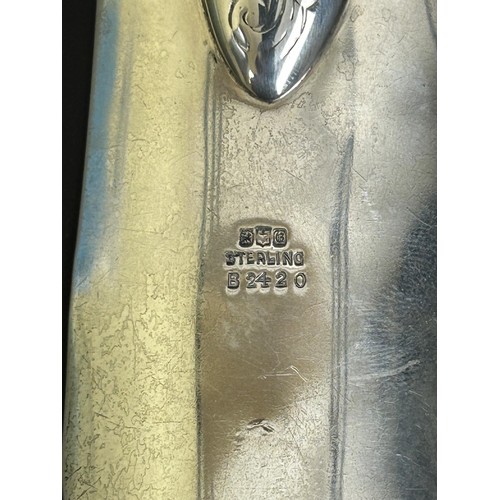 316 - An American silver shoe horn, initialled, 2.1 ozt