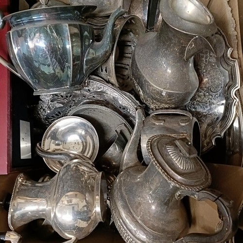 169 - Assorted silver plate (2 boxes)