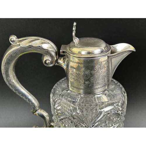 399 - An Edward VII silver mounted claret jug, Birmingham 1904, 25.5cm high