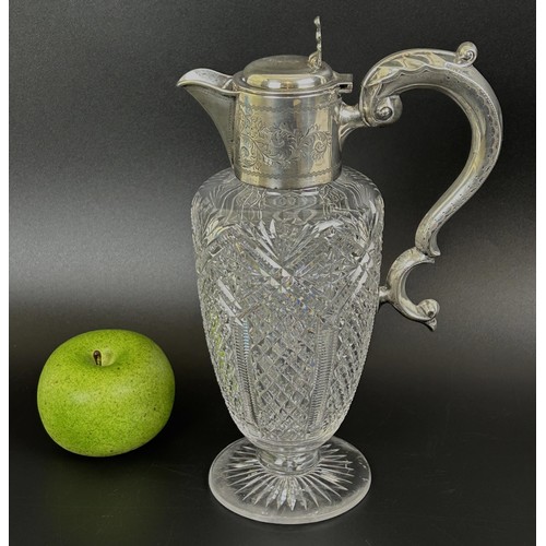 399 - An Edward VII silver mounted claret jug, Birmingham 1904, 25.5cm high