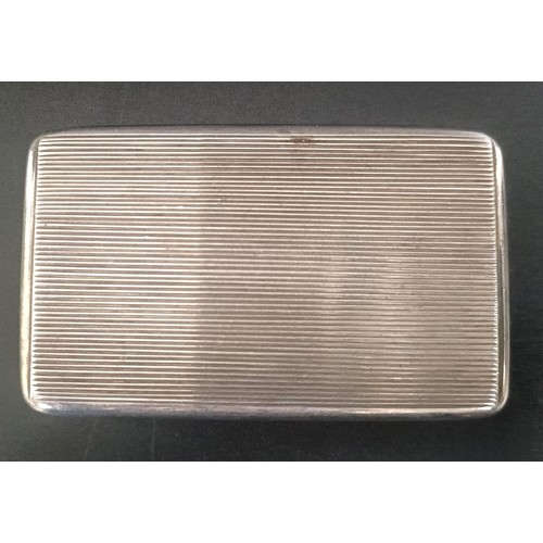 194 - A George III silver snuff box, monogrammed, London 1832, 2.8 ozt, 7.5 cm wide