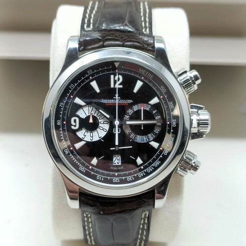 915 - A gentleman's Jaeger-LeCoultre Master Compressor Chronograph wristwatch, on an alligator strap, boxe... 