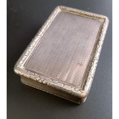 261 - A George III heavy gauge silver snuff box, inscribed, William Sumner, Birmingham 1826, 4.9 ozt, 8 cm... 