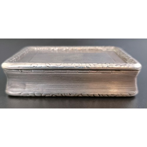 261 - A George III heavy gauge silver snuff box, inscribed, William Sumner, Birmingham 1826, 4.9 ozt, 8 cm... 