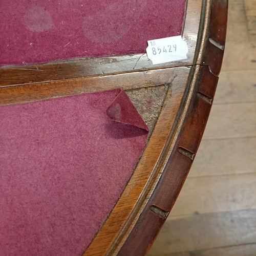 1226 - A 19th century walnut folding card table, on turned tapering legs, joined by an X stretcher, 93 cm w... 