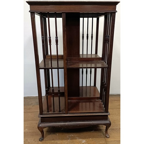 1234 - A mahogany revolving bookcase, 50 cm wide